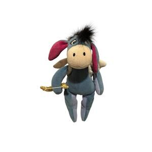 The Disney Store Winnie The Pooh Cupid Eeyore Bean Bag Stuffed Plush Toy 8”